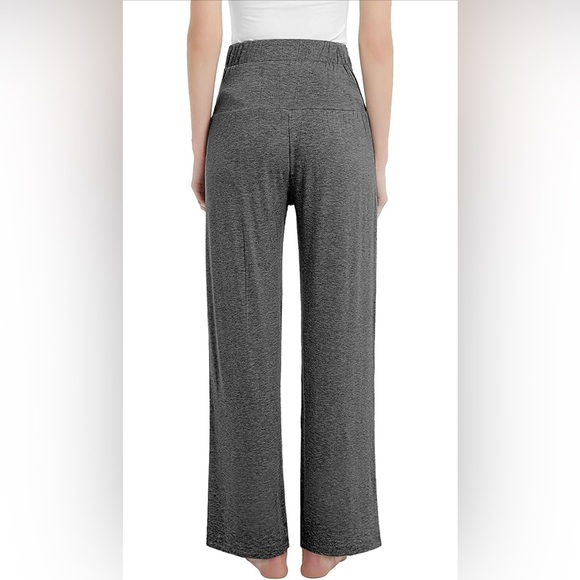 NWT Womens Maternity Pants Long Over The Belly Pregnancy Sweatpants Wide Leg/L - Picture 2 of 9